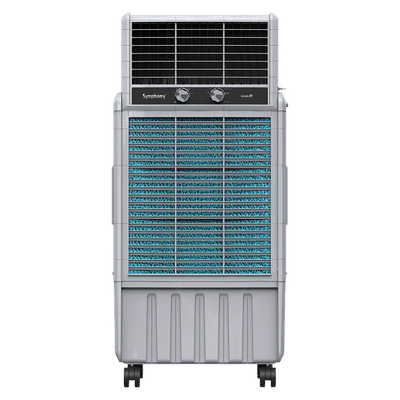 Symphony More 4D 125 Litres Desert Air Cooler with CFD Technology (Inverter Compatible, White & Grey)