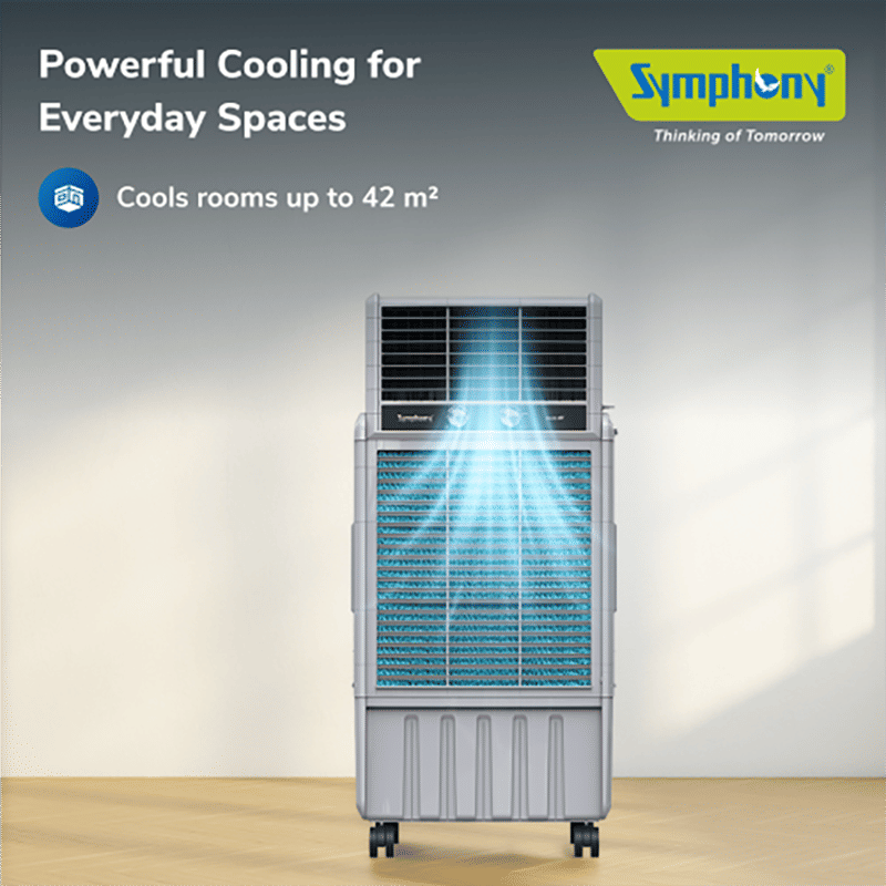 Symphony More 4D 125 Litres Desert Air Cooler with CFD Technology (Inverter Compatible, White & Grey) Symphony More 4D 125 Litres Desert Air Cooler with CFD Technology (Inverter Compatible, White & Grey)_5