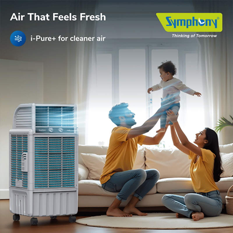 Symphony More 4D 125 Litres Desert Air Cooler with CFD Technology (Inverter Compatible, White & Grey) Symphony More 4D 125 Litres Desert Air Cooler with CFD Technology (Inverter Compatible, White & Grey)_9