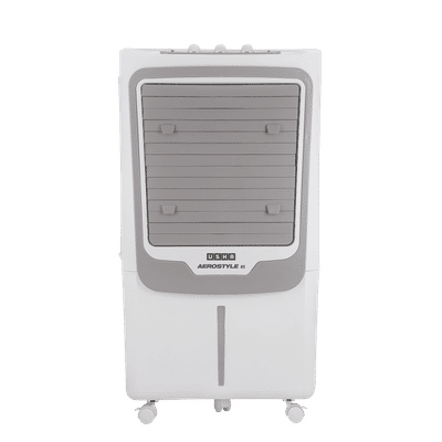 Usha AERO STYLE 85ASD1 85 Litres Desert Air Cooler with Shower Distribution Channel (Adjustable Water Flow, White & Grey)