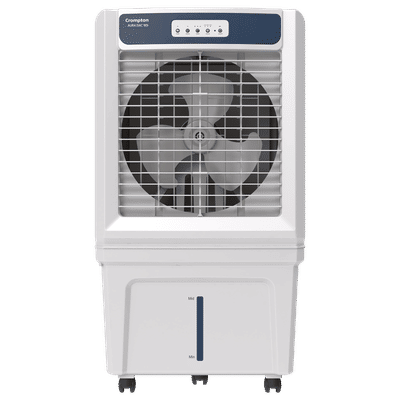 Crompton Aura 90 Litres Desert Air Cooler with Everlast Pump (Auto Swing Louvers, White & Indian Ink)