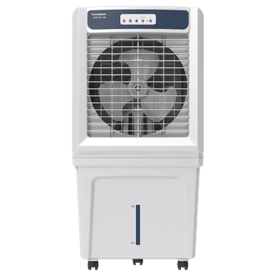 Crompton Aura 110 Litres Desert Air Cooler with Everlast Pump (Auto Swing Louvers, White & Indian Ink)