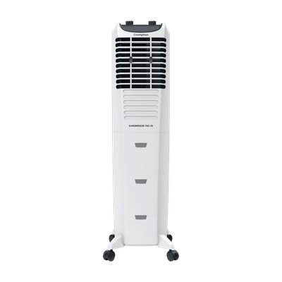 Crompton Sure Breeze 55 Litres Tower Air Cooler with Overload Protection (Ice Chamber, White & Blue)