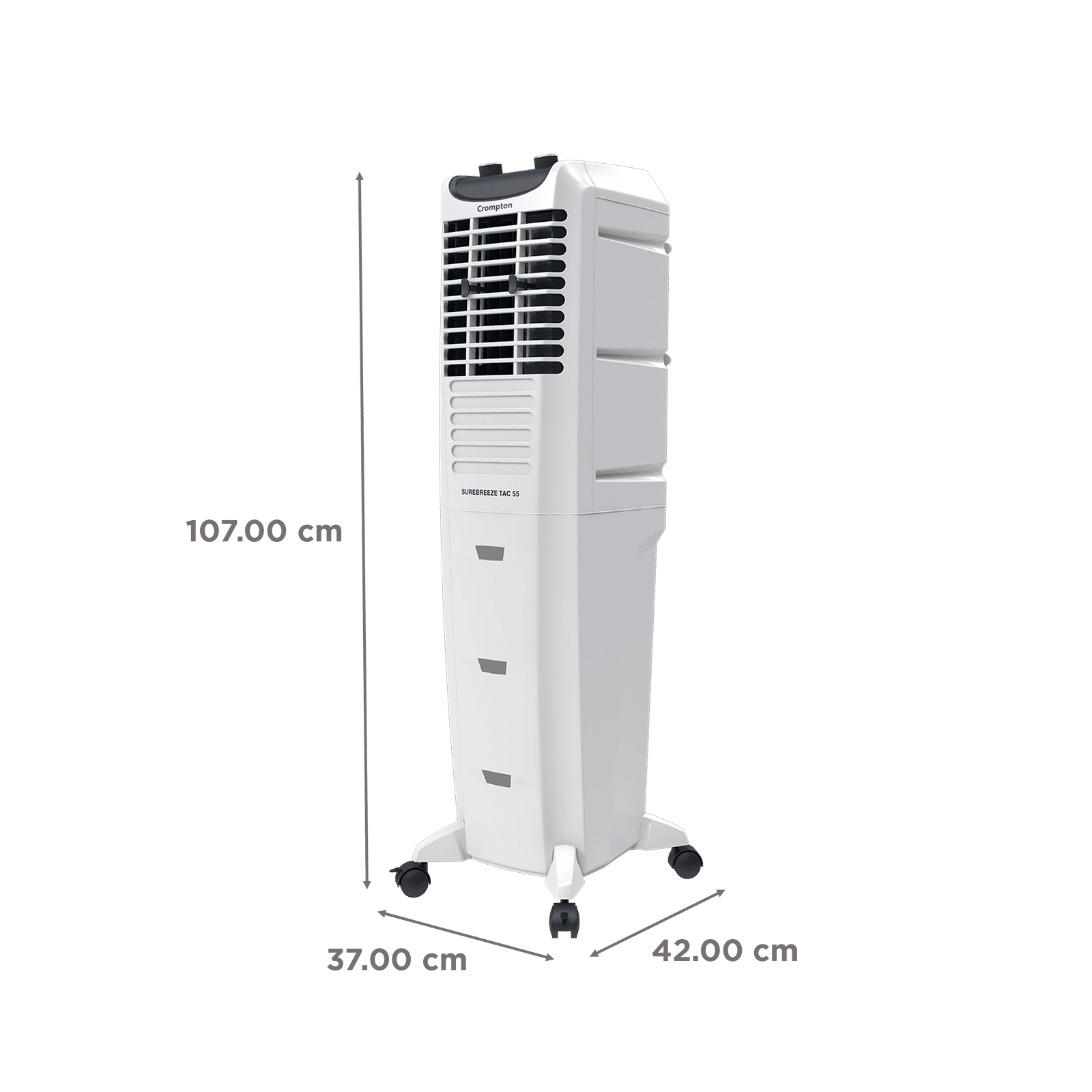 Crompton Sure Breeze 55 Litres Tower Air Cooler with Overload Protection (Ice Chamber, White & Blue)_2
