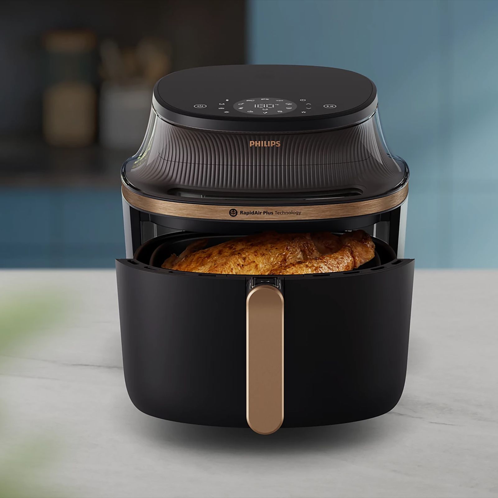 Philips 3000 Series 7.2L 2000 Watt Digital Air Fryer with RapidAir Plus Technology (Black & Copper) Philips 3000 Series 7.2L 2000 Watt Digital Air Fryer with RapidAir Plus Technology (Black & Copper)_13