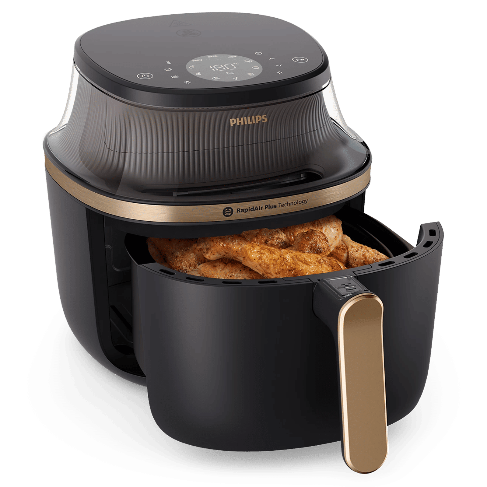 Philips 3000 Series 7.2L 2000 Watt Digital Air Fryer with RapidAir Plus Technology (Black & Copper) Philips 3000 Series 7.2L 2000 Watt Digital Air Fryer with RapidAir Plus Technology (Black & Copper)_8