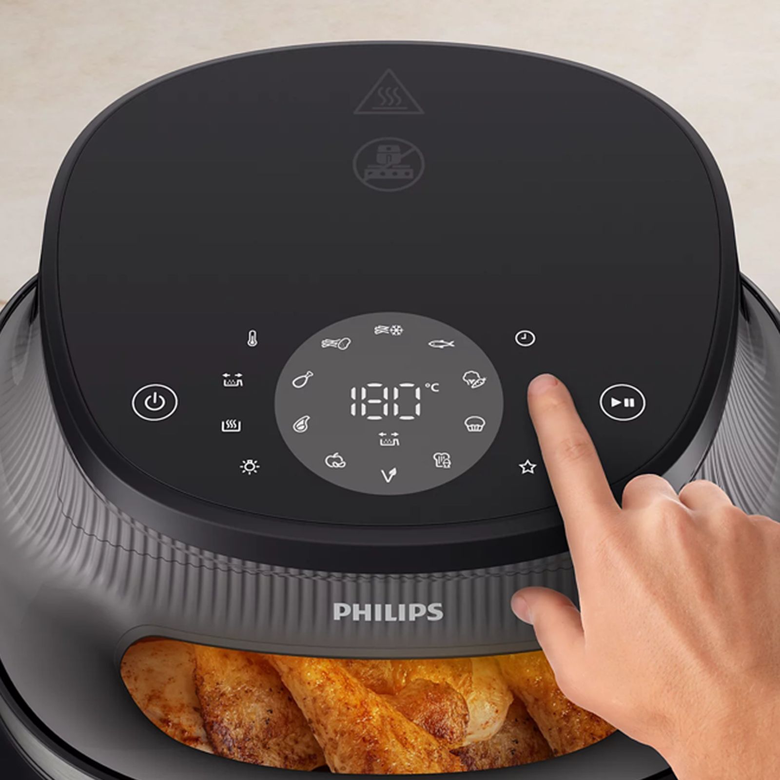 Philips 3000 Series 7.2L 2000 Watt Digital Air Fryer with RapidAir Plus Technology (Black & Copper) Philips 3000 Series 7.2L 2000 Watt Digital Air Fryer with RapidAir Plus Technology (Black & Copper)_10