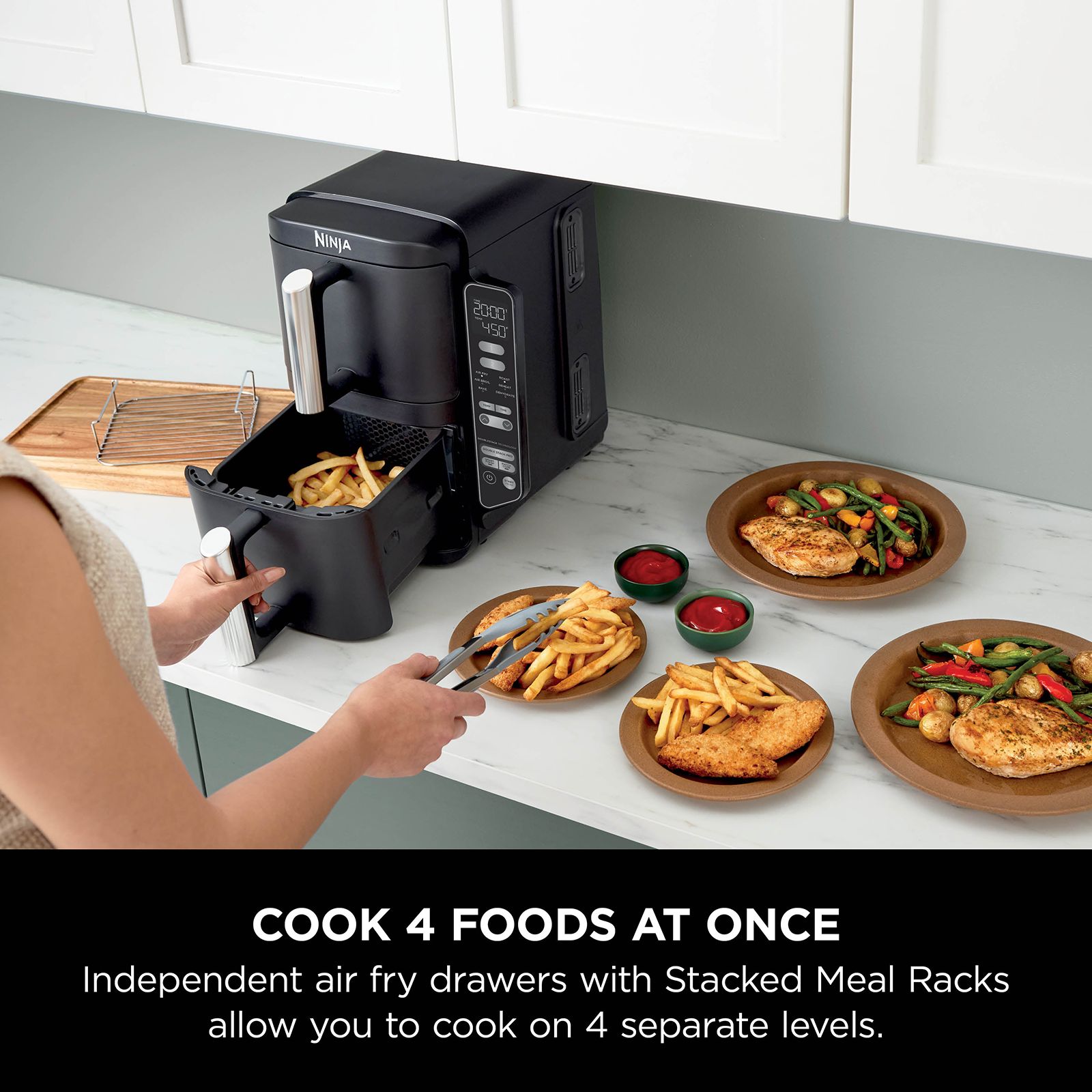 Ninja Double Stack 7.6L 2470 Watt Digital Air Fryer with Max Crisp Technology (Black) Ninja Double Stack 7.6L 2470 Watt Digital Air Fryer with Max Crisp Technology (Black)_5