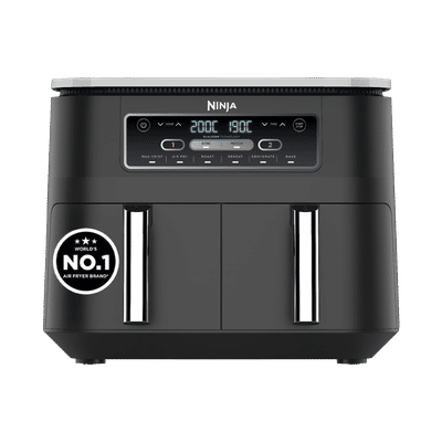 Ninja Foodi DualZone 7.6L 2470 Watt Digital Air Fryer with Max Crisp Technology (Black)