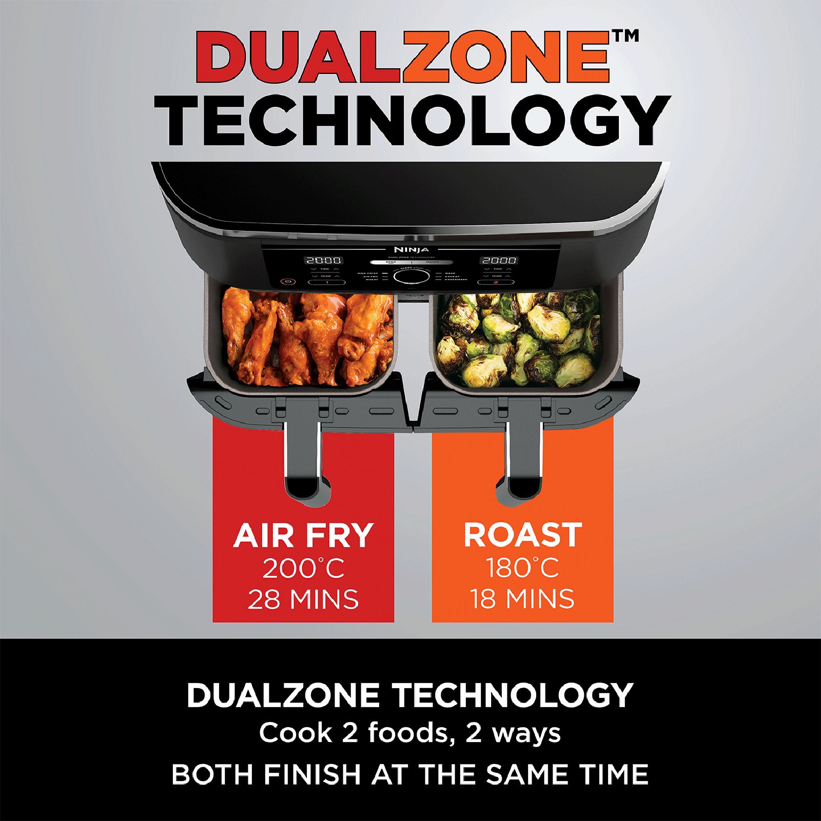Ninja Foodi DualZone 7.6L 2470 Watt Digital Air Fryer with Max Crisp Technology (Black) Ninja Foodi DualZone 7.6L 2470 Watt Digital Air Fryer with Max Crisp Technology (Black)_8