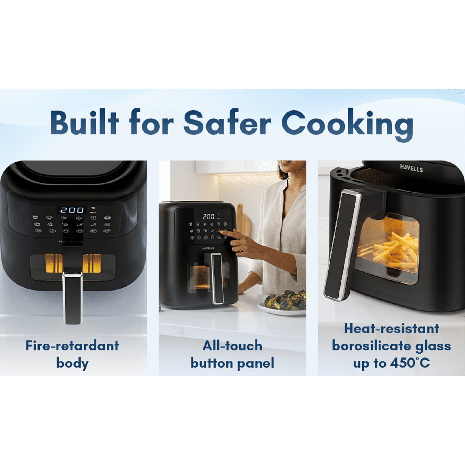 Havells Prolife Vista 4.2L 1350 Watt Digital Air Fryer with Aero Crisp Technology (Black)_6