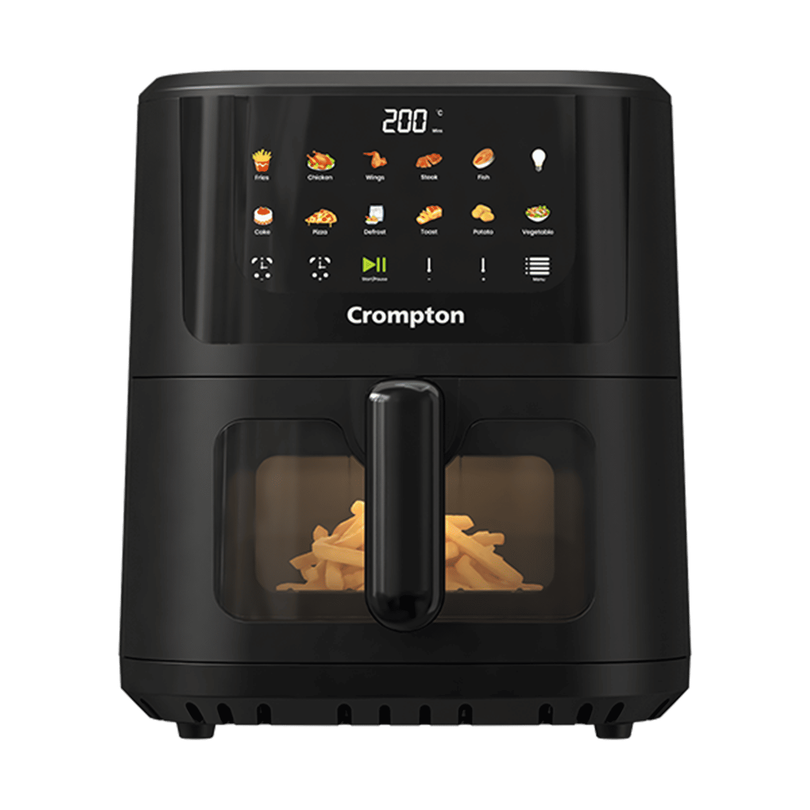Crompton AMEO PRO 5.5L 1350 Watt Digital Air Fryer with 11 Preset Menus (Black) Crompton AMEO PRO 5.5L 1350 Watt Digital Air Fryer with 11 Preset Menus (Black)_1