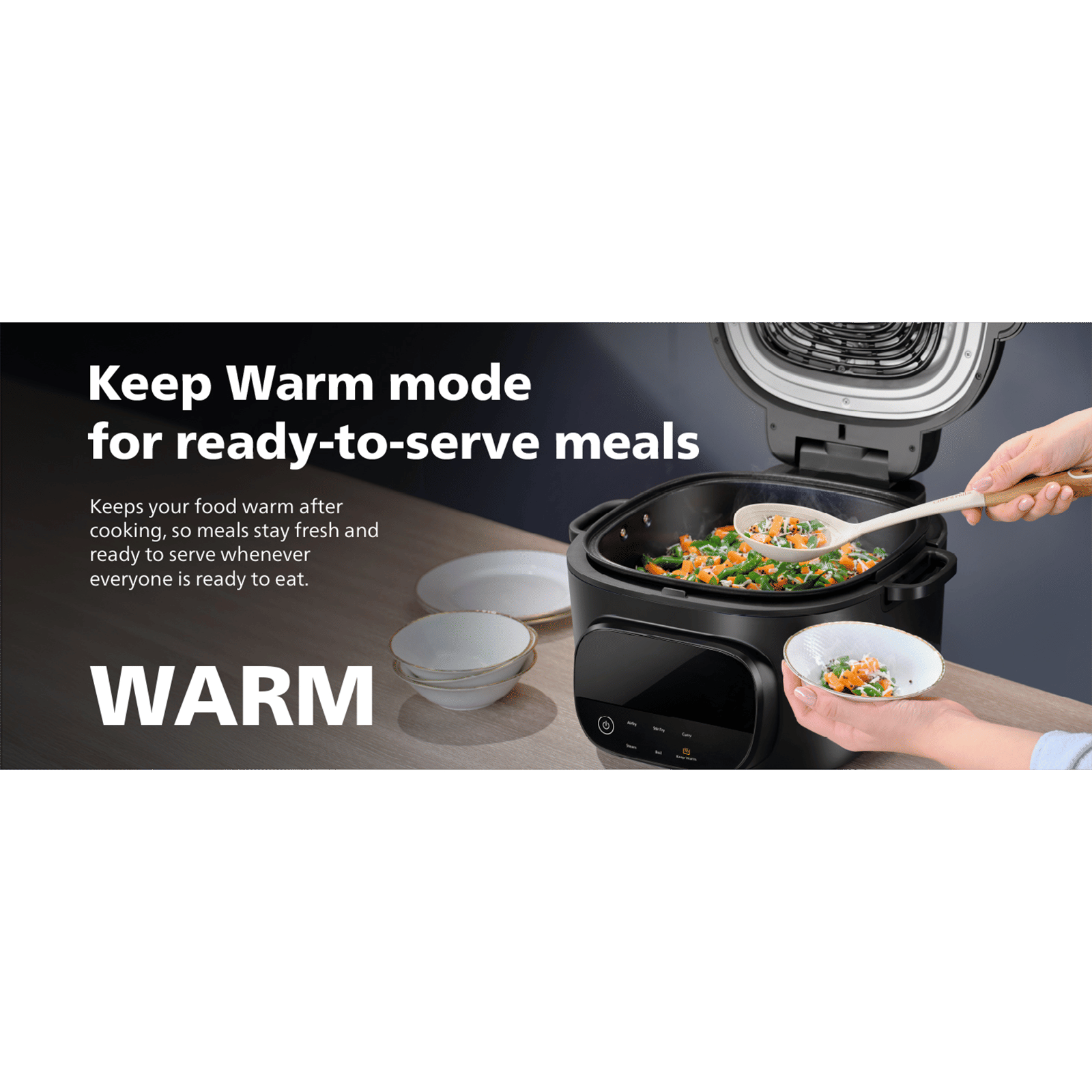 PHILIPS OneChef 4.2L 1980 Watt Digital Air Fryer with AmbiHeat Technology (Black) PHILIPS OneChef 4.2L 1980 Watt Digital Air Fryer with AmbiHeat Technology (Black)_8