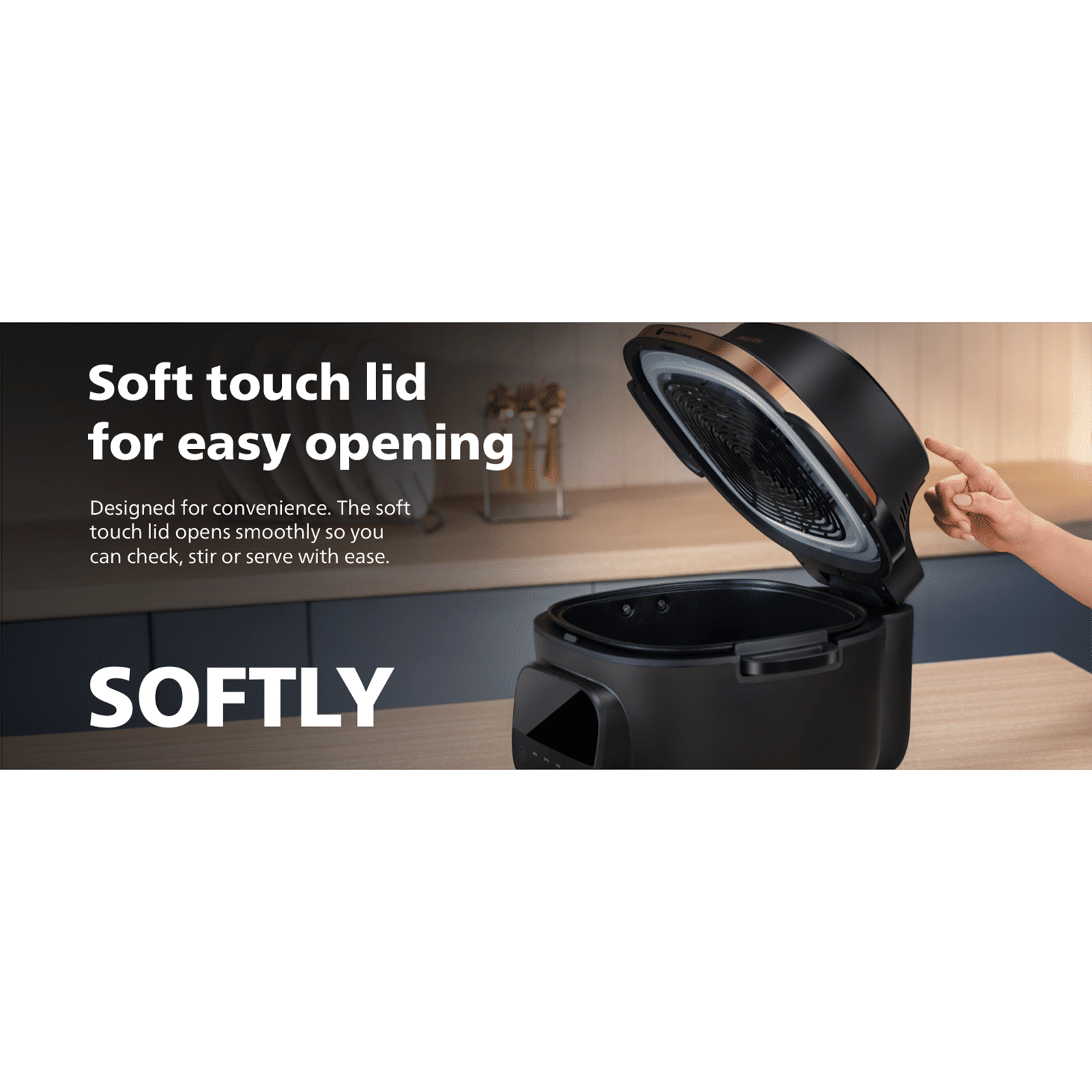 PHILIPS OneChef 4.2L 1980 Watt Digital Air Fryer with AmbiHeat Technology (Black) PHILIPS OneChef 4.2L 1980 Watt Digital Air Fryer with AmbiHeat Technology (Black)_4