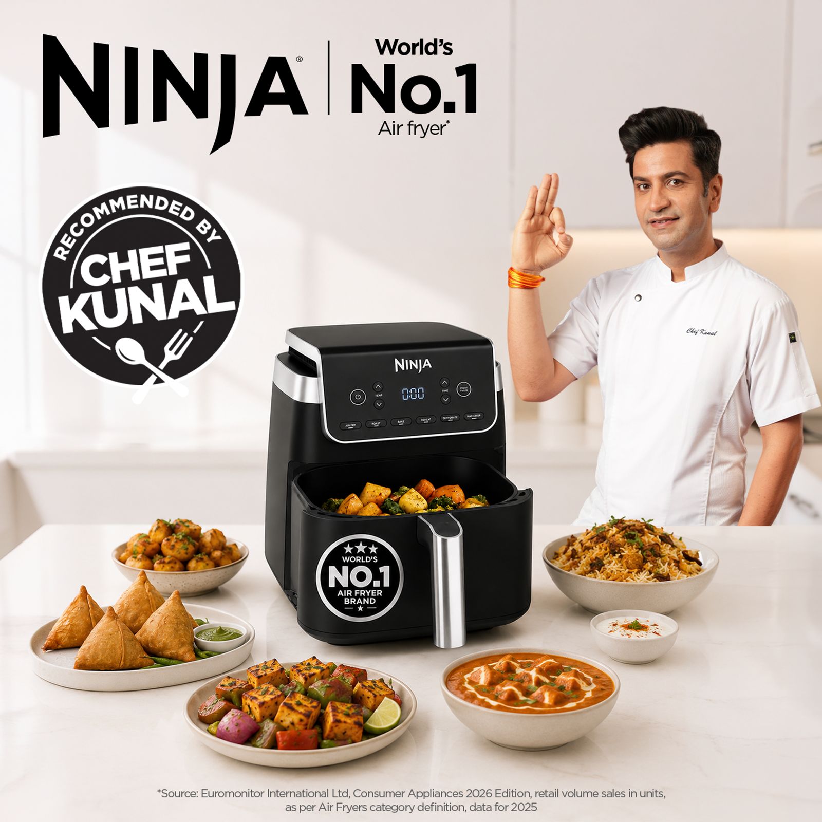 NINJA MAX PRO 6.2L 2000 Watt Digital Air Fryer with 6 Cooking Functions (Black) NINJA MAX PRO 6.2L 2000 Watt Digital Air Fryer with 6 Cooking Functions (Black)_13