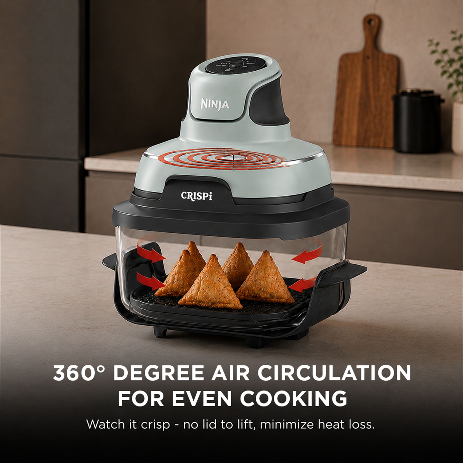 NINJA Crispi Dual Container (1.4L & 3.8L) 1700 Watt Digital Air Fryer with CleanCrisp Technology (Sage Green) NINJA Crispi Dual Container (1.4L & 3.8L) 1700 Watt Digital Air Fryer with CleanCrisp Technology (Sage Green)_4