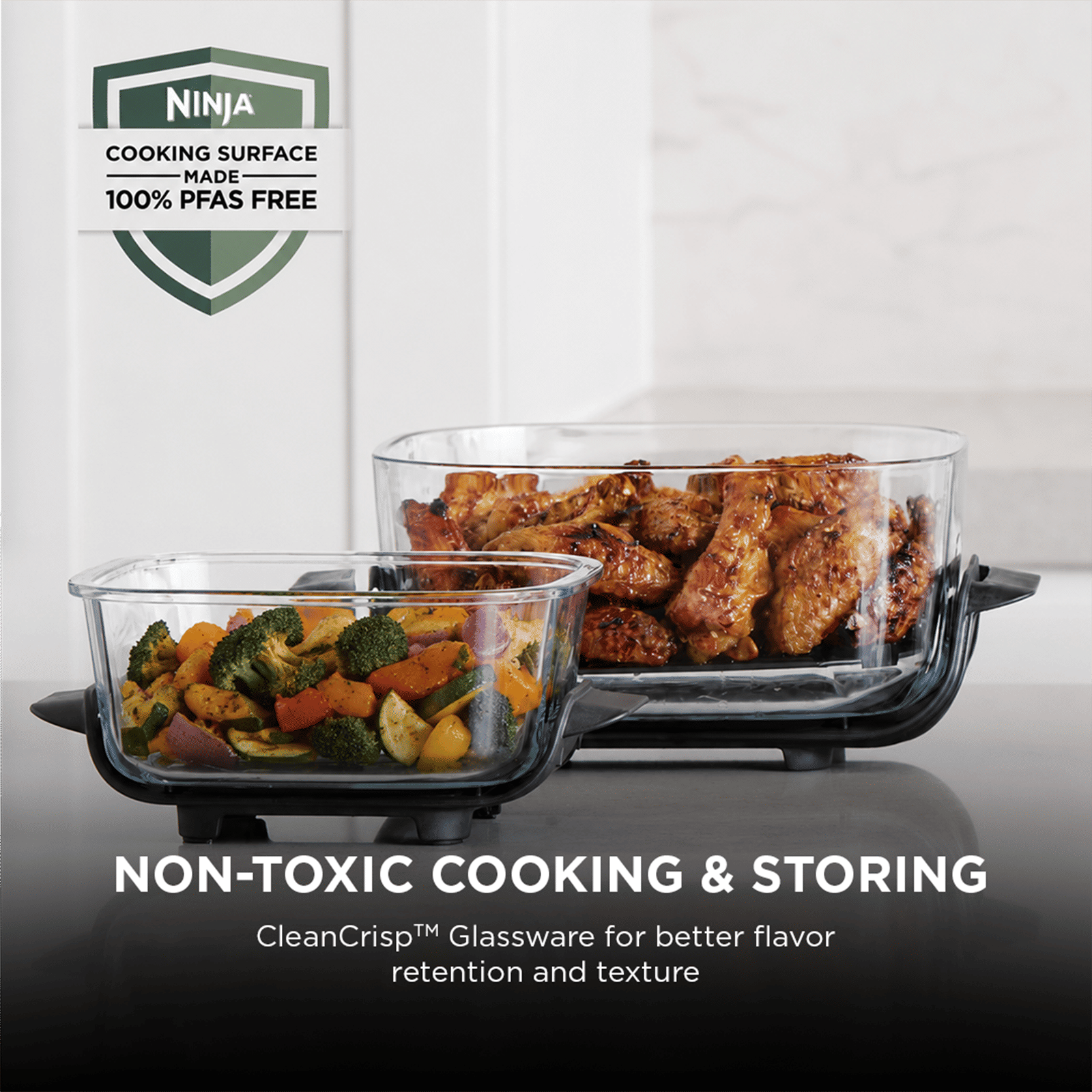 NINJA Crispi Dual Container (1.4L & 3.8L) 1700 Watt Digital Air Fryer with CleanCrisp Technology (Sage Green) NINJA Crispi Dual Container (1.4L & 3.8L) 1700 Watt Digital Air Fryer with CleanCrisp Technology (Sage Green)_6