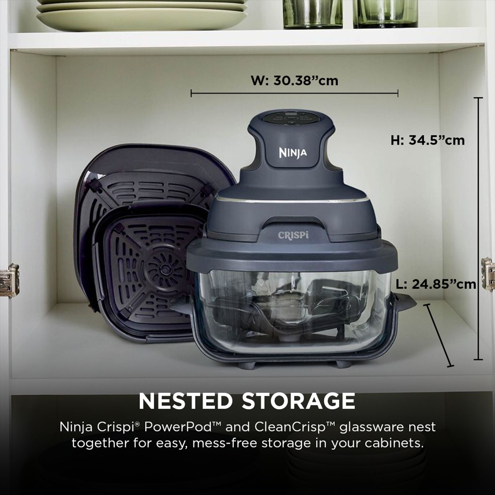 NINJA Crispi Dual Container (1.4L & 3.8L) 1700 Watt Digital Air Fryer with CleanCrisp Technology (Cyberspace Blue) NINJA Crispi Dual Container (1.4L & 3.8L) 1700 Watt Digital Air Fryer with CleanCrisp Technology (Cyberspace Blue)_11