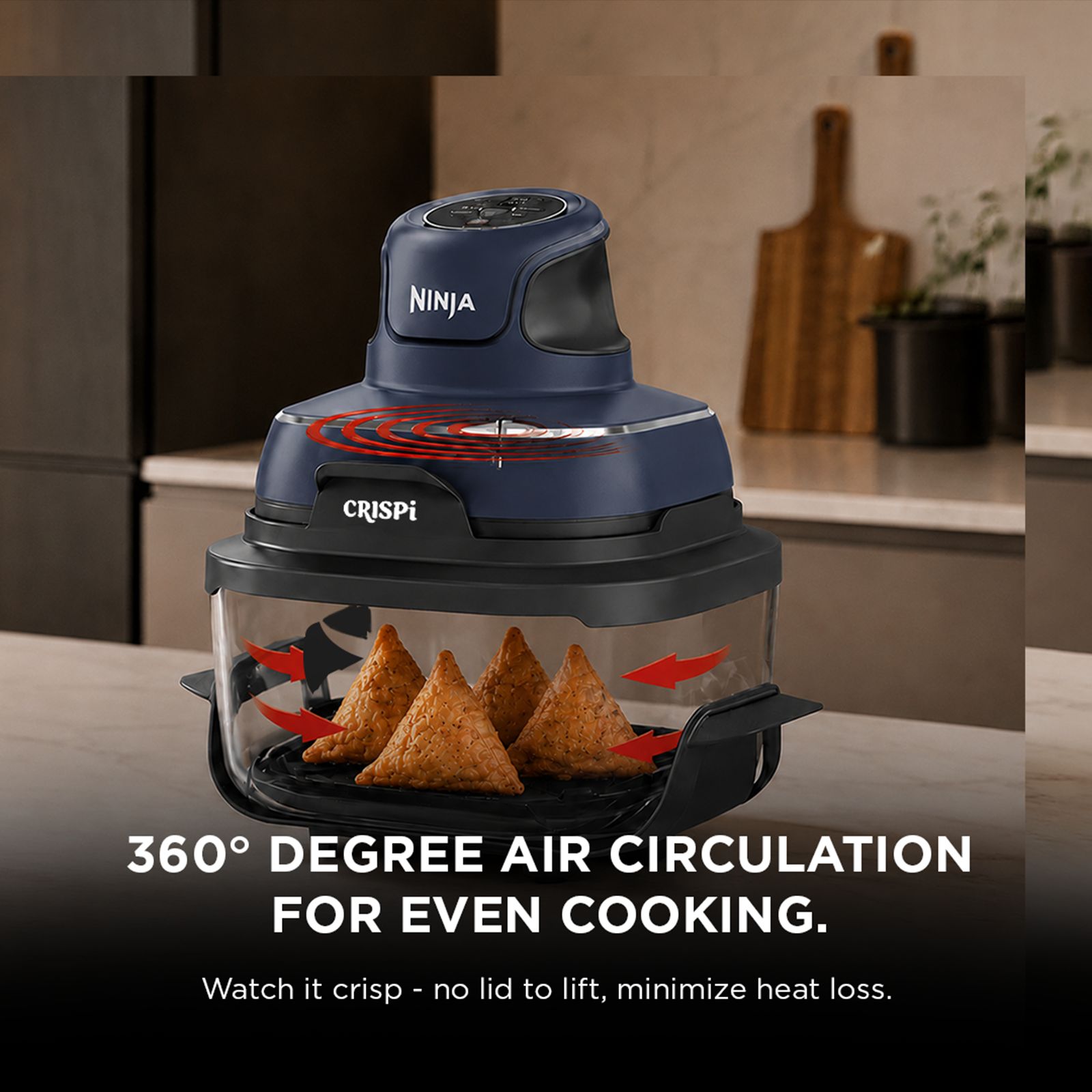 NINJA Crispi Dual Container (1.4L & 3.8L) 1700 Watt Digital Air Fryer with CleanCrisp Technology (Cyberspace Blue) NINJA Crispi Dual Container (1.4L & 3.8L) 1700 Watt Digital Air Fryer with CleanCrisp Technology (Cyberspace Blue)_4
