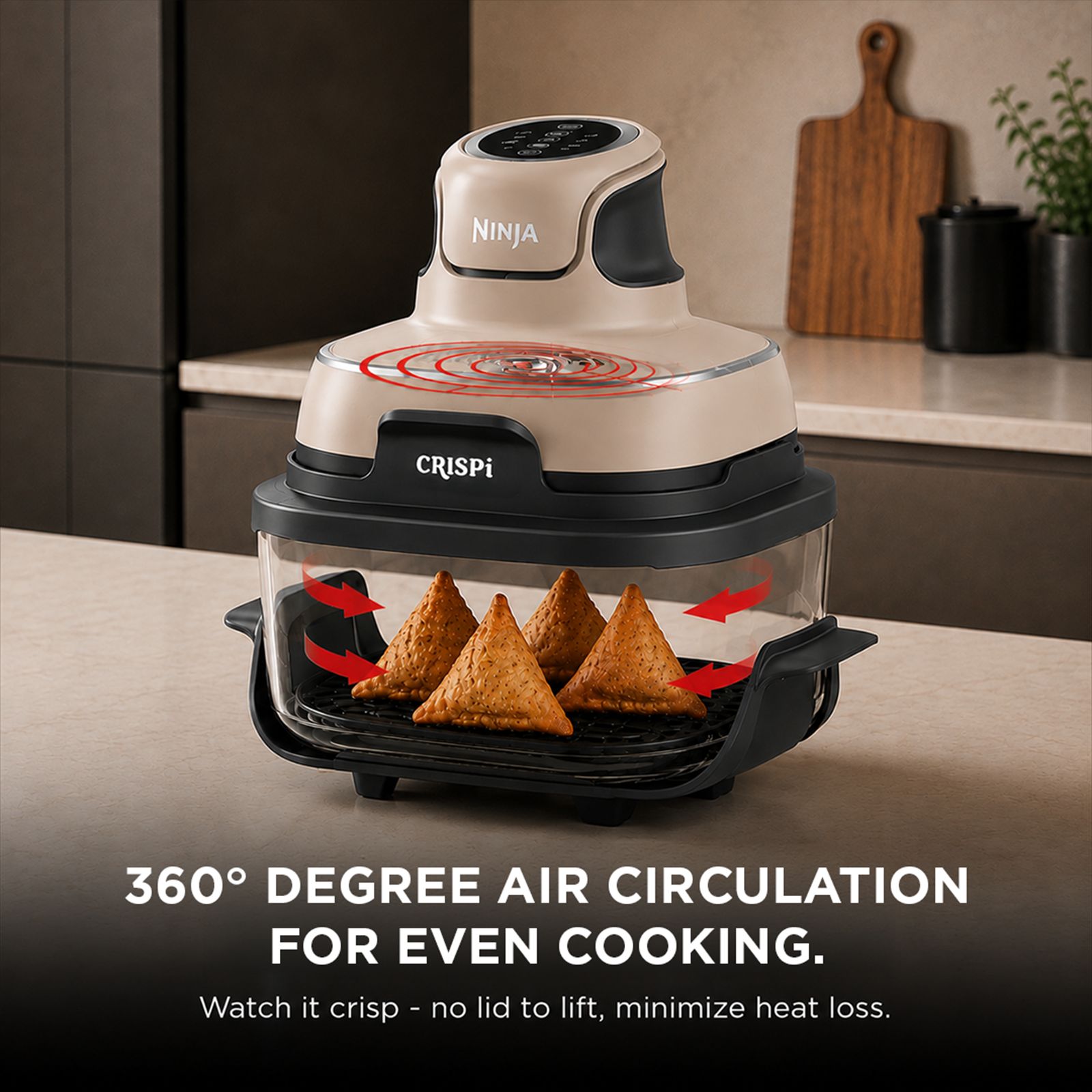 NINJA Crispi Dual Container (1.4L & 3.8L) 1700 Watt Digital Air Fryer with CleanCrisp Technology (Stone Gold) NINJA Crispi Dual Container (1.4L & 3.8L) 1700 Watt Digital Air Fryer with CleanCrisp Technology (Stone Gold)_4