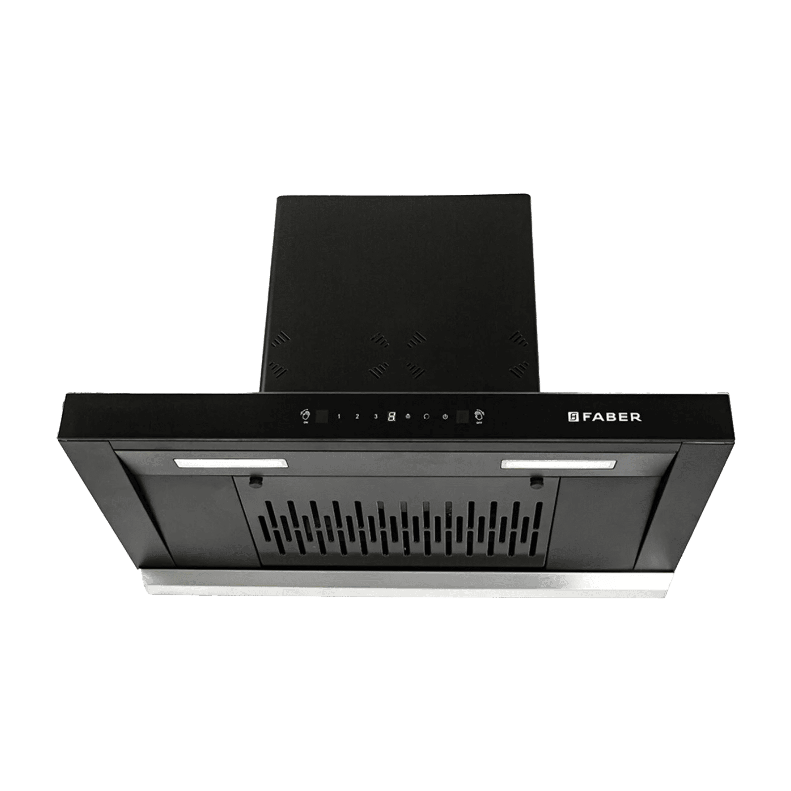 FABER Hood Silencio 3D IND HC SC FL BK 90 T cm 1325m3/hr Ducted Auto Clean Wall Mounted Chimney with Touch Control Panel (Black) FABER Hood Silencio 3D IND HC SC FL BK 90 T cm 1325m3/hr Ducted Auto Clean Wall Mounted Chimney with Touch Control Panel (Black)_1