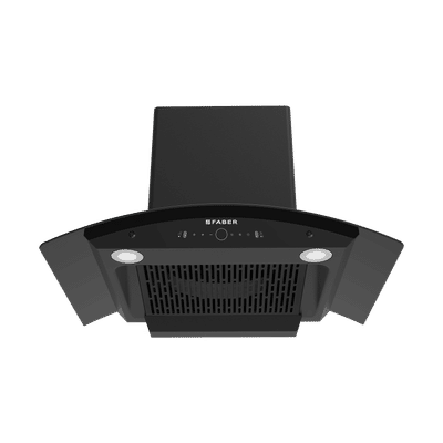 FABER HOOD ENIGMA BLDC HC SC FL BK IN 75cm
                      1600m3/hr Ducted Auto Clean Wall Mounted Chimney
                      with Gesture Control (Black)