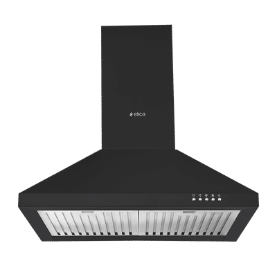 elica AH PLUS 260BF NERO 60cm 1600m3/hr Ducted Wall Mounted Chimney with Baffle Filters (Black)