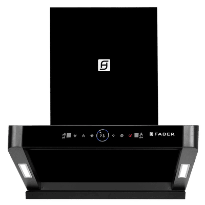 Faber HOOD APOLLO FL HC BLDC BK IN 60cm 1600m3/hr Ductless Auto Clean Wall Mounted Chimney with Touch and Gesture Control (Black)