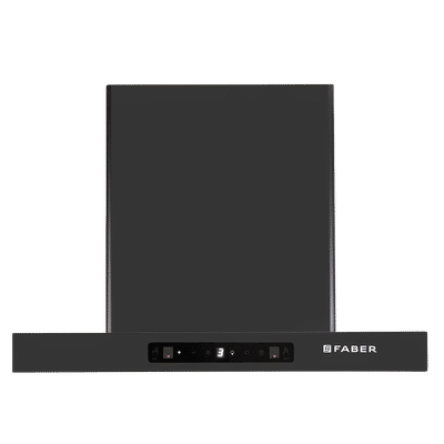 FABER HOOD NOVA BLDC PNP HC FL SC BK IN 60 - T 60cm 1500m3/hr Ductless Auto Clean Wall Mounted Chimney with Gesture and Touch Control (Black)