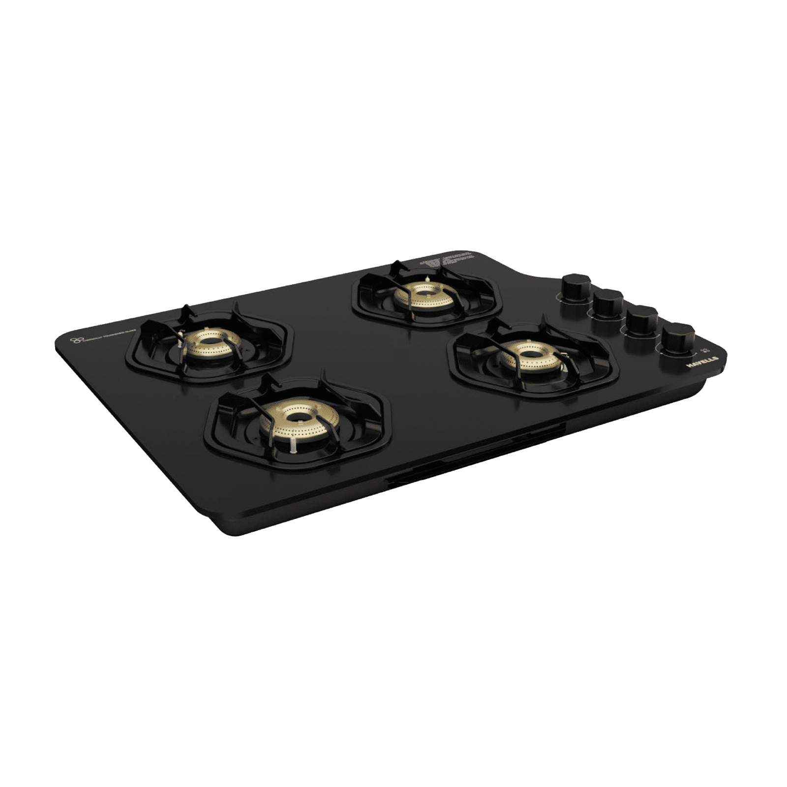 Havells Hexa Toughened Glass Top 4 Burner Automatic Gas Stove (Jointless Pan Support, Black) Havells Hexa Toughened Glass Top 4 Burner Automatic Gas Stove (Jointless Pan Support, Black)_5