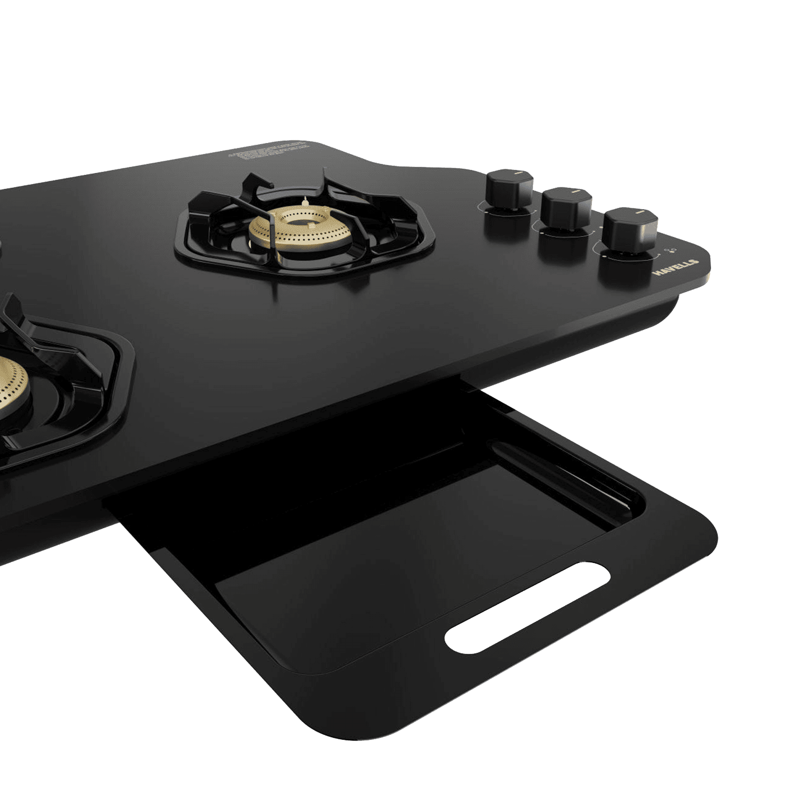 Havells Hexa Toughened Glass Top 3 Burner Automatic Gas Stove (Jointless Pan Support, Black)_7