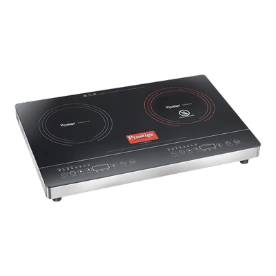 Prestige Electro Duo 2000 W Infrared & 1600 W Double Induction Cooktop with 7 Smart Preset Menus