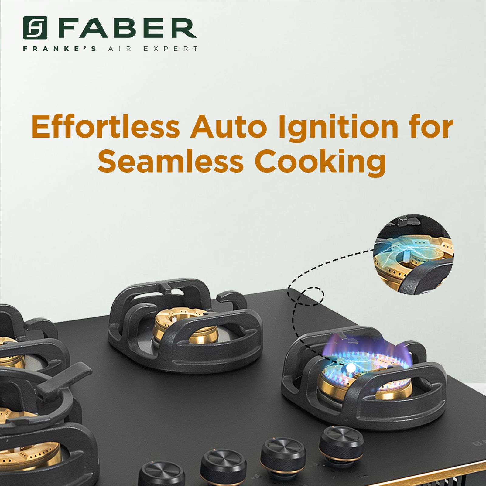 Faber Verona IND HD784 CI FFD AI Glass Top 4 Burner Automatic Hob (3D Flame Technology, Matt Black & Gold)_13