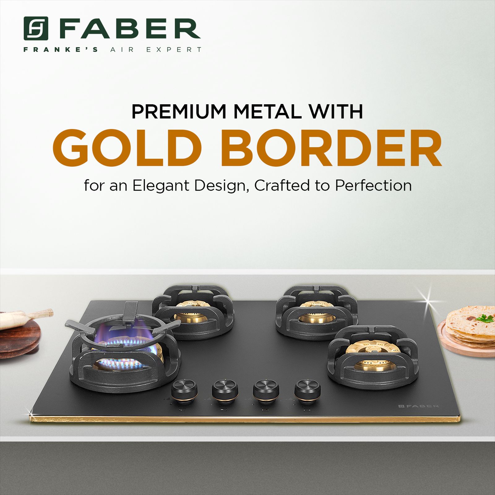 Faber Verona IND HD784 CI FFD AI Glass Top 4 Burner Automatic Hob (3D Flame Technology, Matt Black & Gold)_17