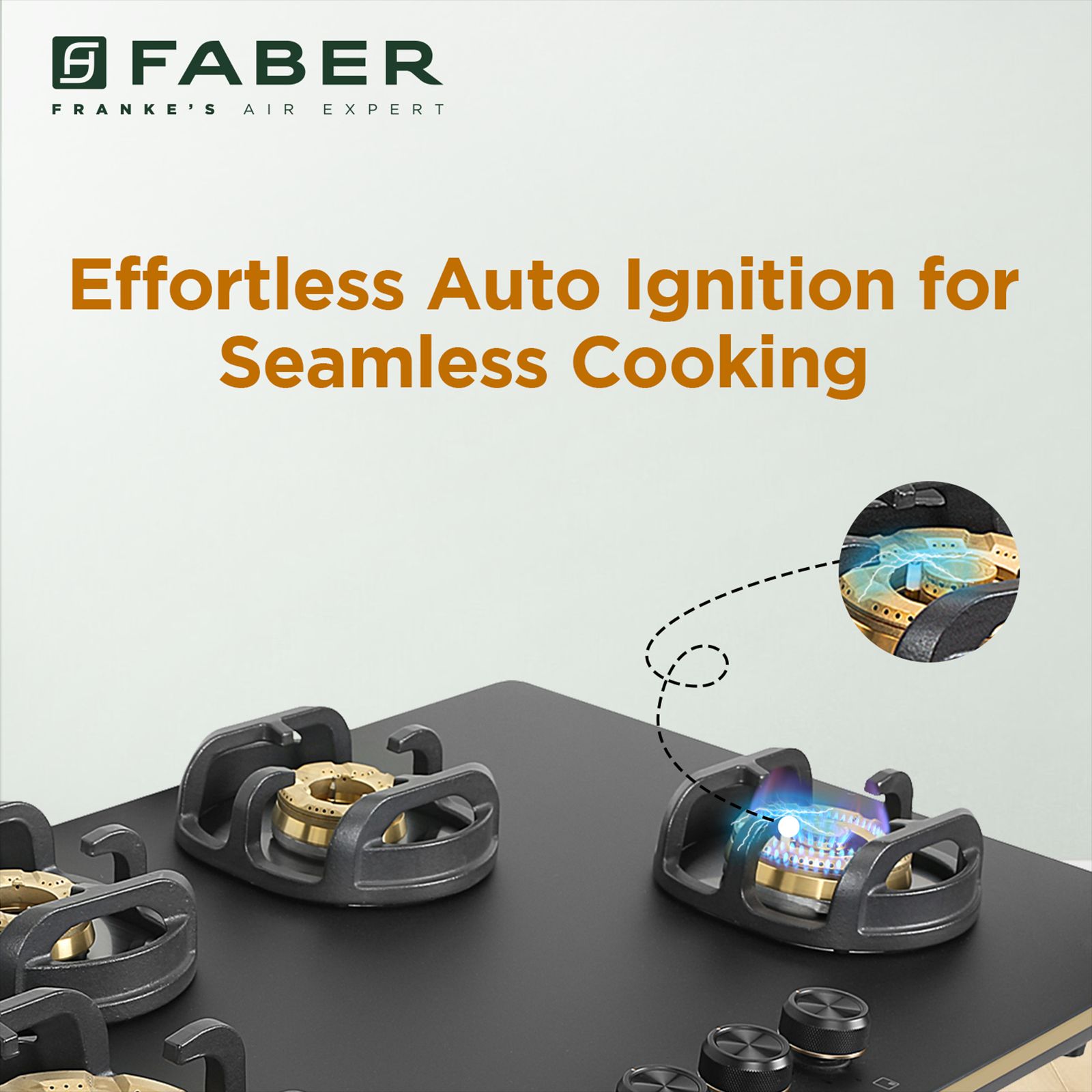 Faber Verona HD904 CI FFD AI Glass Top 4 Burner Automatic Hob (3D Flame Technology, Matt Black & Gold)_11