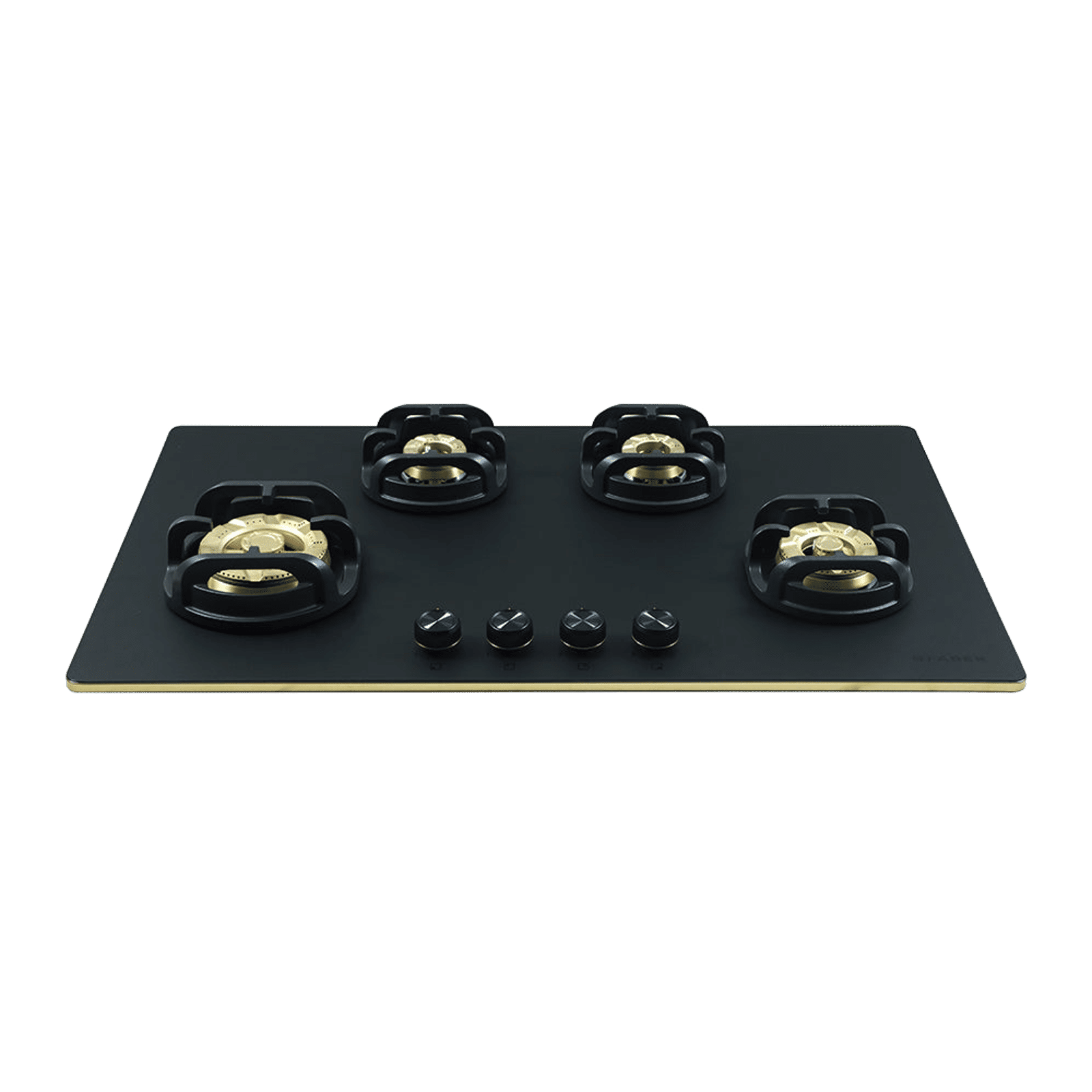 Faber Verona HD904 CI FFD AI Glass Top 4 Burner Automatic Hob (3D Flame Technology, Matt Black & Gold)_4