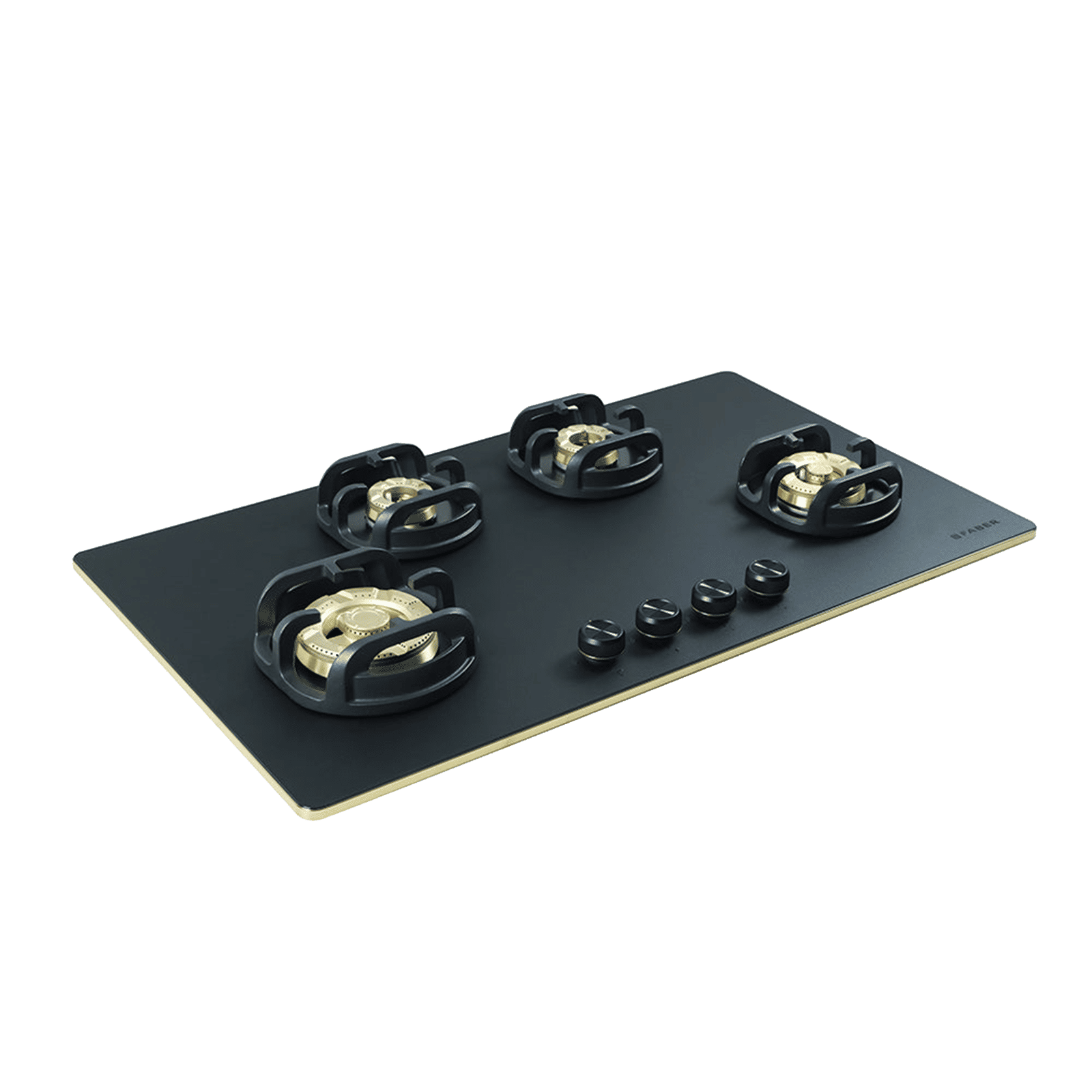Faber Verona HD904 CI FFD AI Glass Top 4 Burner Automatic Hob (3D Flame Technology, Matt Black & Gold)_5