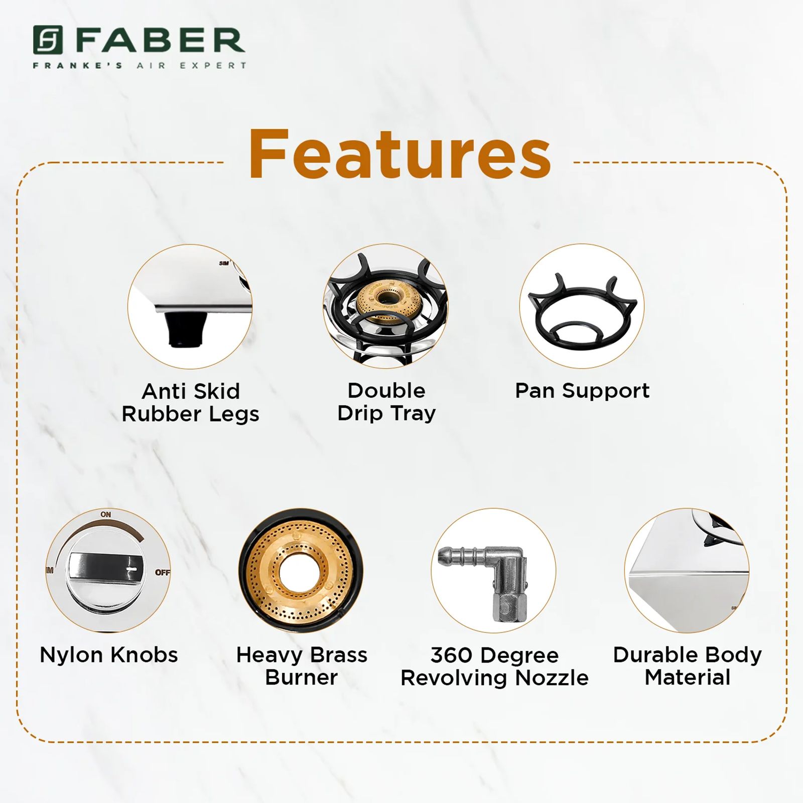 Faber Hilux Max DX 4BB SS 4 Burner Manual Hob (360 Degree Revolving Nozzle, Silver)_12