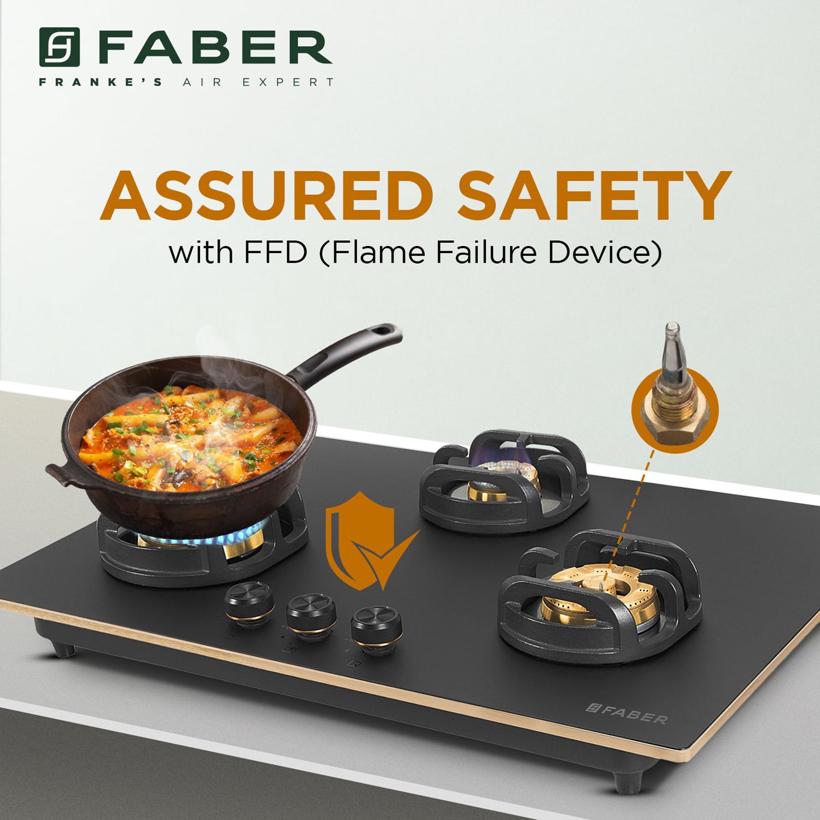 Faber Verona HD783 CI FFD AI Glass Top 3 Burner Automatic Hob (3D Flame Technology, Matt Black & Gold) Faber Verona HD783 CI FFD AI Glass Top 3 Burner Automatic Hob (3D Flame Technology, Matt Black & Gold)_15