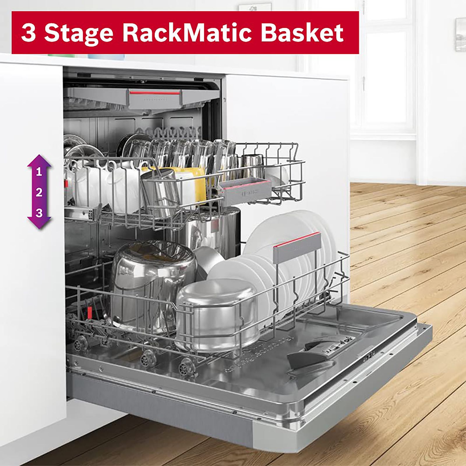 BOSCH Series 6 13 Place Settings Free Standing Dishwasher with Glass Protection Technology (White)_10