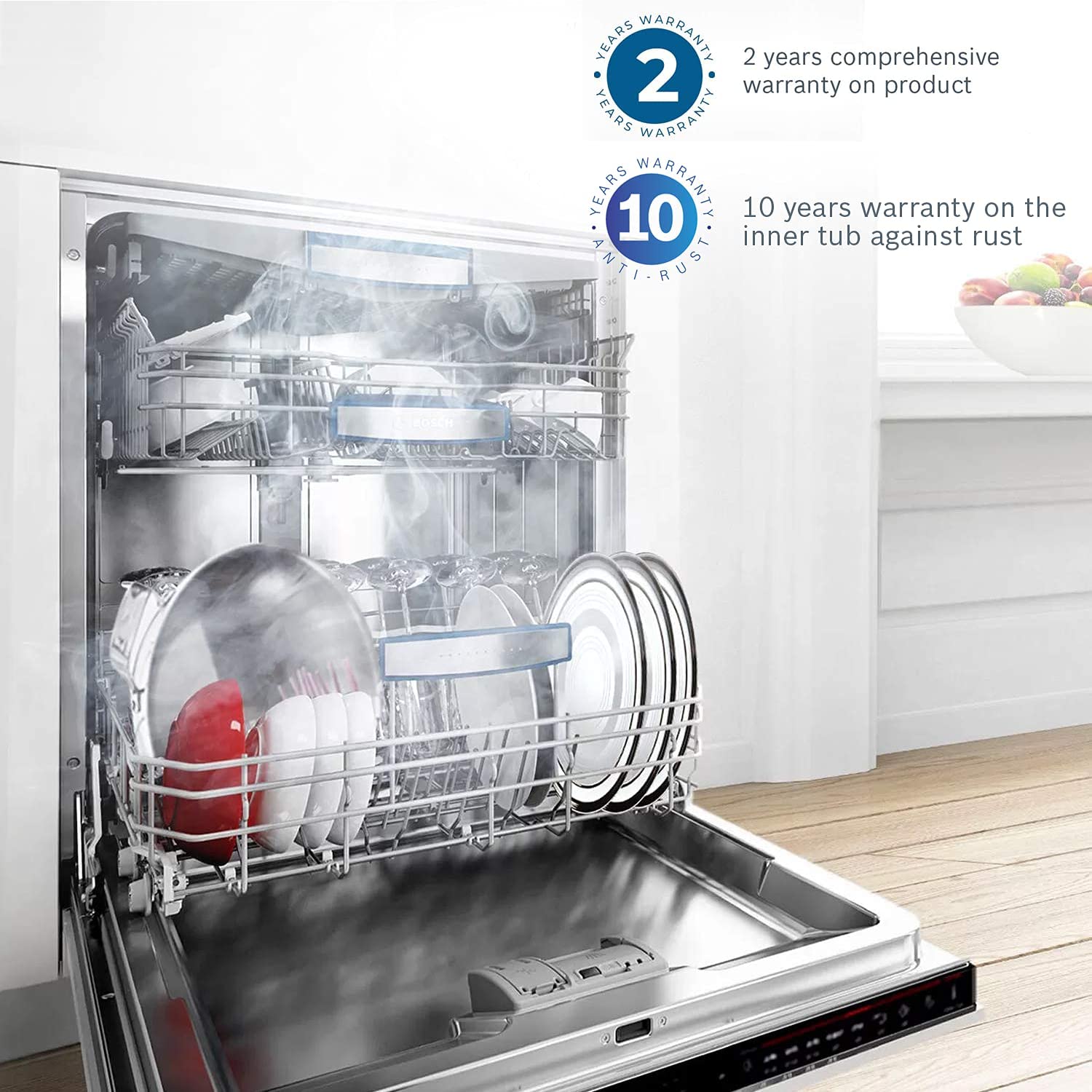 BOSCH Series 6 13 Place Settings Free Standing Dishwasher with Glass Protection Technology (White)_12