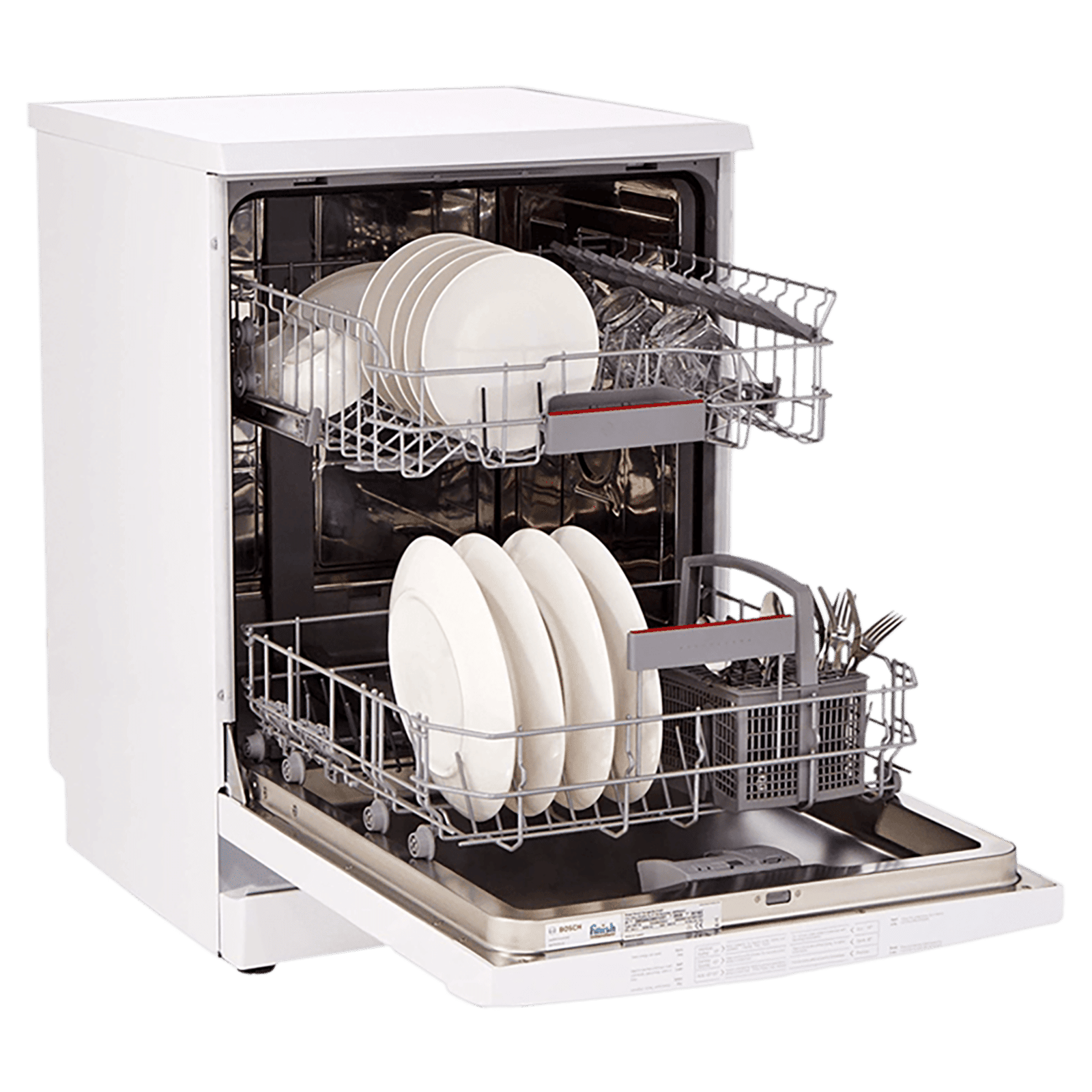 BOSCH Series 6 13 Place Settings Free Standing Dishwasher with Glass Protection Technology (White)_5