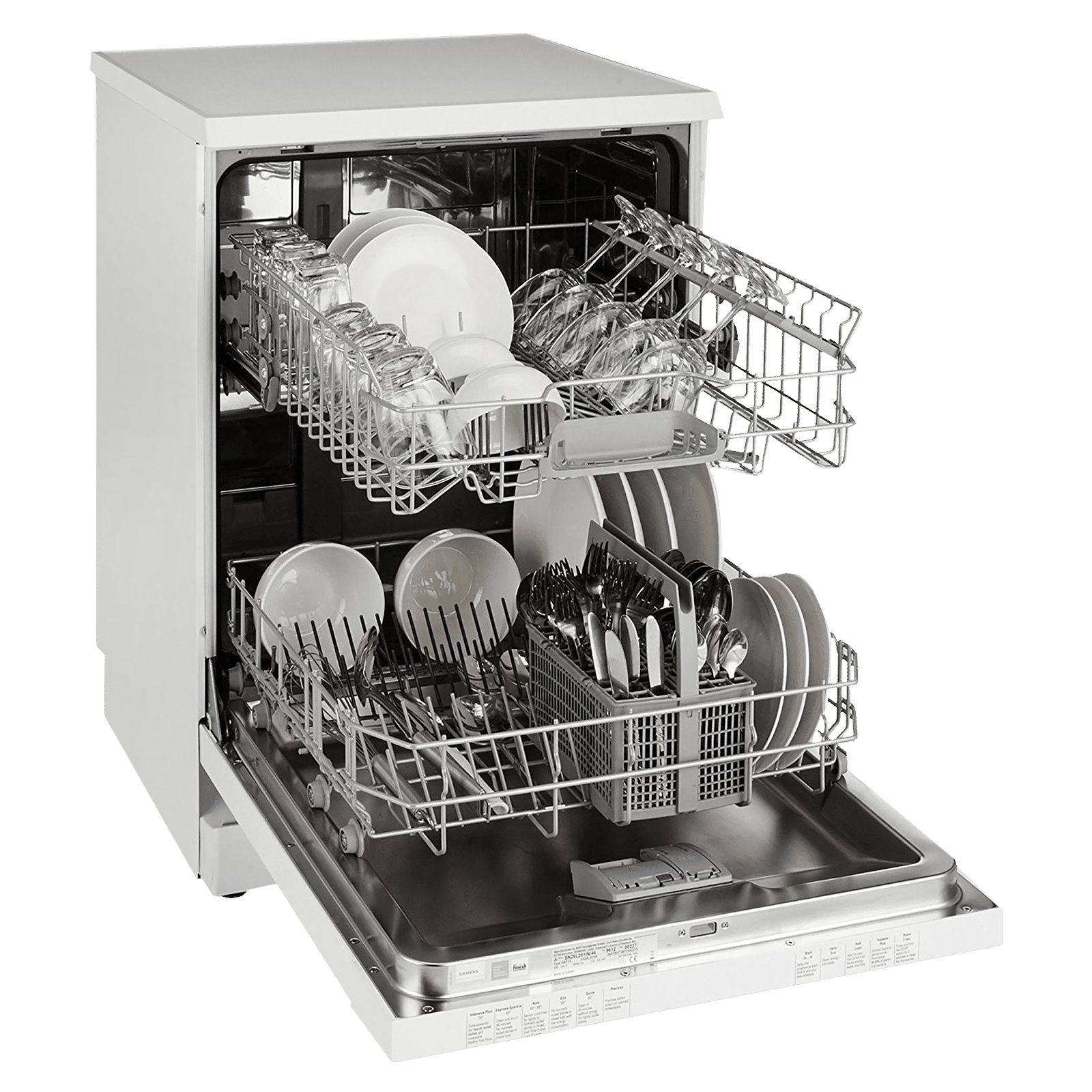 SIEMENS iQ500 13 Place Settings Free Standing Dishwasher with Glass Protection Technology (White)_5