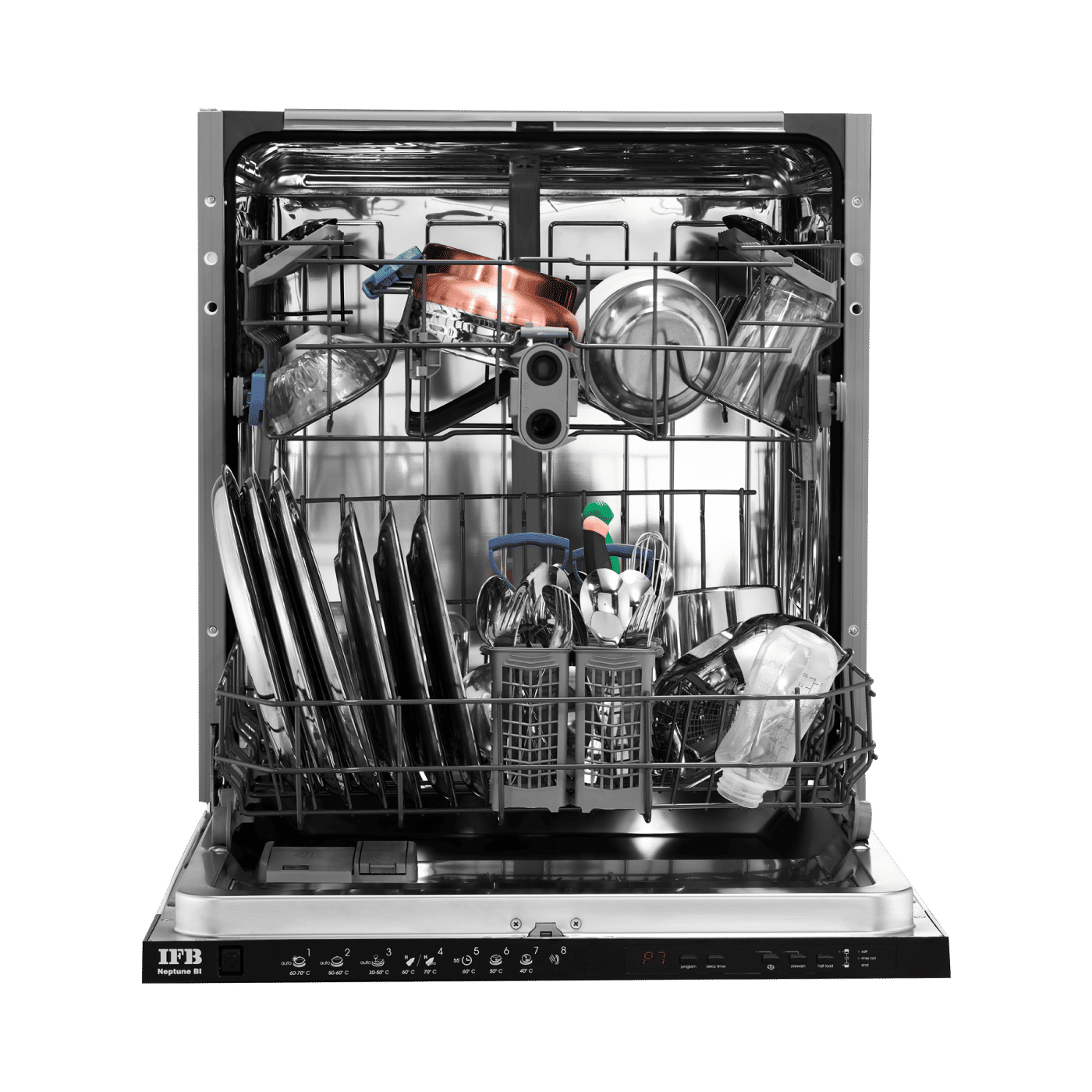IFB Neptune BI 12 Place Settings Built-in Dishwasher with Hot Water Wash (Silver)_6