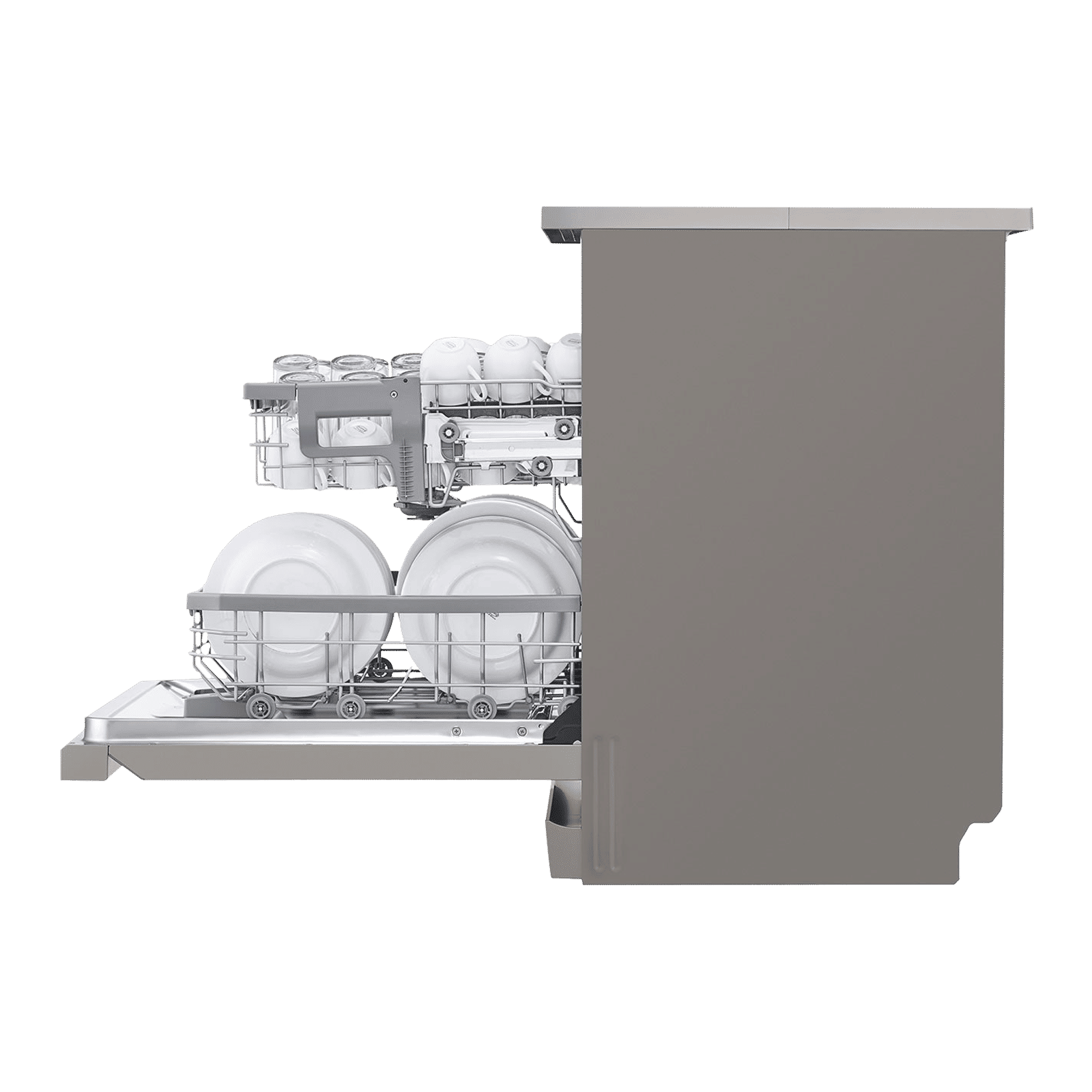 LG 14 Place Settings Free Standing Dishwasher with Inverter Direct Drive (No Pre-rinse Required, Silver)_8