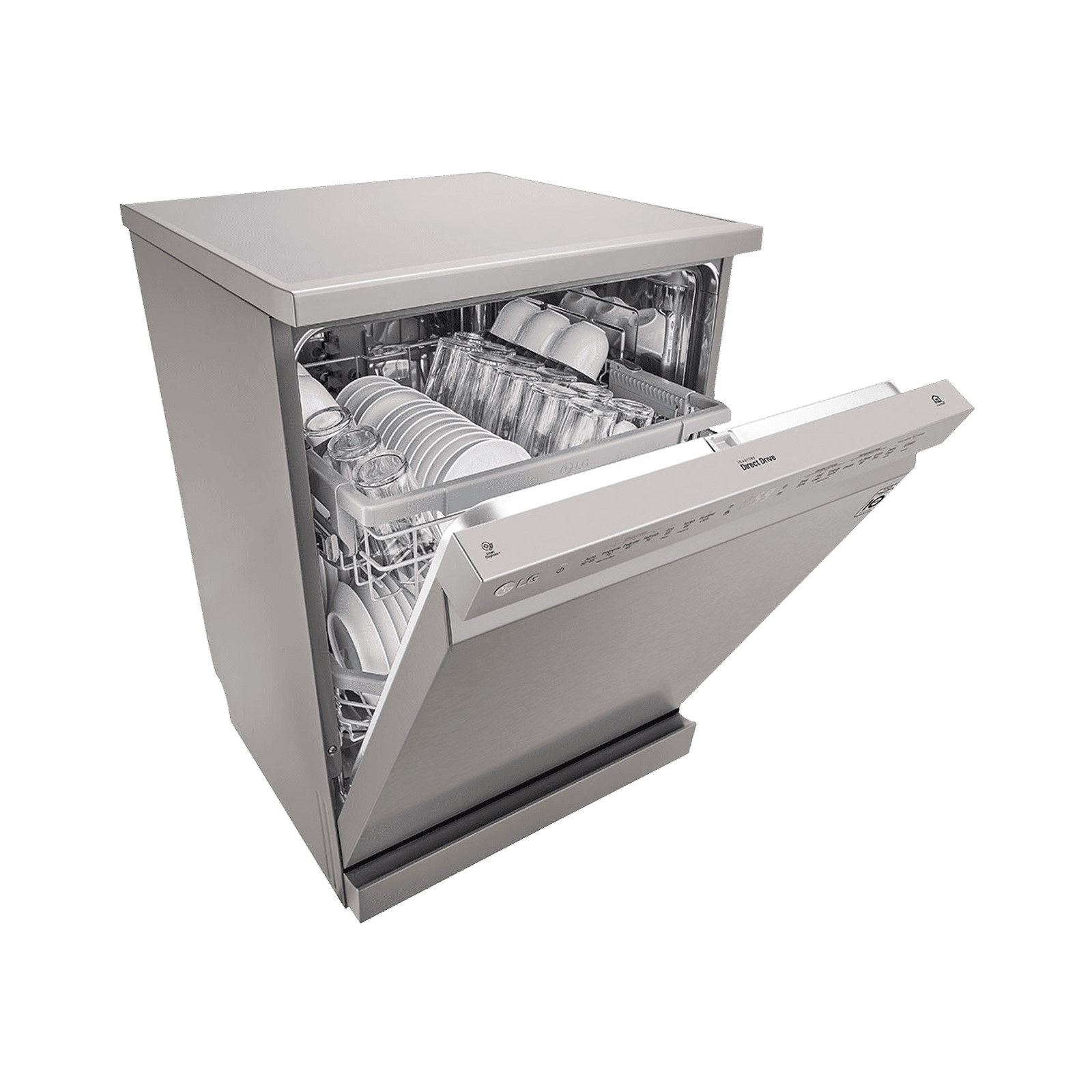 LG 14 Place Settings Free Standing Dishwasher with Inverter Direct Drive (No Pre-rinse Required, Silver)_14