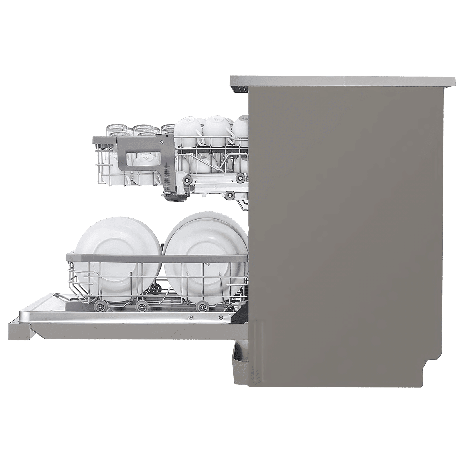 LG 14 Place Settings Free Standing Dishwasher with Inverter Direct Drive (No Pre-rinse Required, Silver)_15