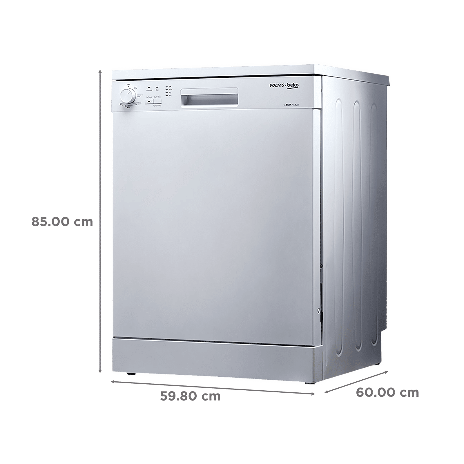 VOLTAS beko 14 Place Settings Free Standing Dishwasher with 2 Spray Levels (No Pre-rinse Required, White)_2