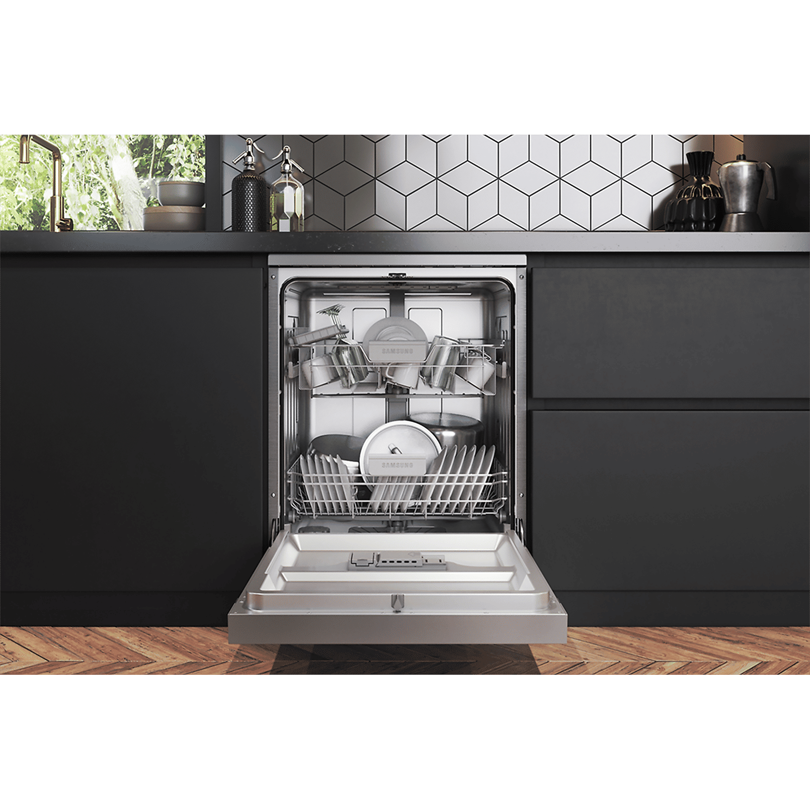 SAMSUNG 13 Place Settings Free Standing Dishwasher with Intensive Wash (Stainless Steel)_15