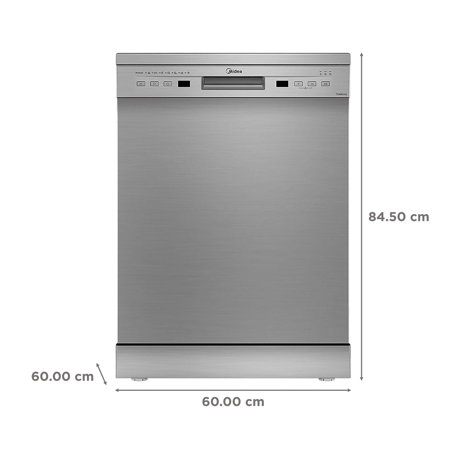 Midea TORRINO 13 Place Settings Free Standing Dishwasher with Intensive Wash Sanitization (Silver) Midea TORRINO 13 Place Settings Free Standing Dishwasher with Intensive Wash Sanitization (Silver)_2
